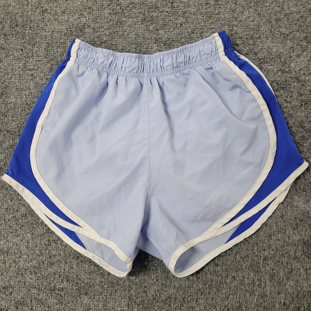 Nike Shorts Womens Size XS Light Blue Dri-Fit Running Athletic Mesh Trim Casual